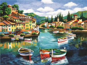 Town Landscape Seaside City Scene Jigsaw Puzzle 1000pcs For Adults Family Quality Time Cognitive Training Mind Game Toy