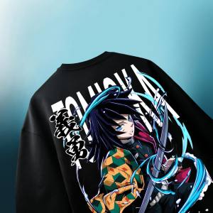 เสื้อยืดลายกราฟิกดาบพิฆาตอสูร โทมิโอกะ กิยู สำหรับผู้ชายและผู้หญิง ทรงโอเวอร์ไซส์ สไตล์ Y2K แขนสั้น คอกลม เสื้อคู่ ผ้าฝ้าย เสื้อผ้าผู้หญิงและผู้ชาย