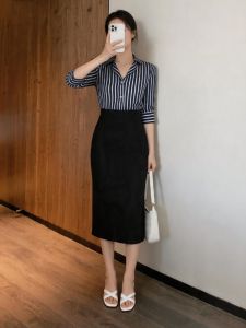 HANCHUN | Bộ Đồ Nữ Vintage Pháp Elegance Mùa Hè
