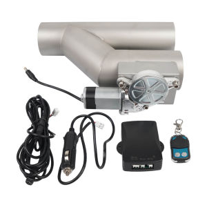 2.5" 3" Universal Electric Exhaust Cutout Kit Y Pipe Exhaust Control Valve Single Valve System Switch With Remote Control Kit