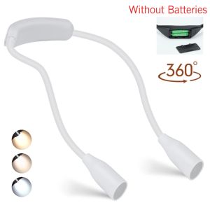 1PC LED Reading Neck Light Book Lamp 360° Flexible Arm Reading Book Light Read Neck Lamp Study Reading Night Light