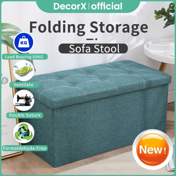 DecorX Sofa Storage Stool Of Folding Storage Box Chair Foldable