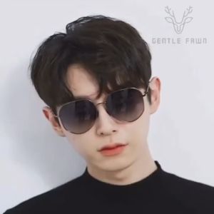 GENTLE FAWN Kacamata Hitam Sunglasses Polarized Anti Silau Bulat Gaya Retro Bahan Metal Fashion Pria Wanita 8073