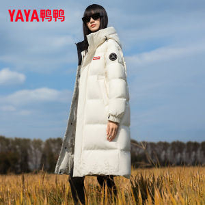 Duck Duck Brand Long Thickened Winter Jacket 2025 Winter New Fashion Casual Womens Warm Coat Korean Style Straight Cut