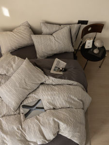 Elegant Simple Pure Cotton Bedding Set Color Woven 3D Embossed Bed Sheet Quilt Coverlet Bed Canopy Style 1.8m Size