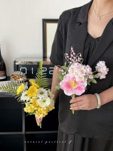 Handmade Fake Flower Bouquet Artificial Flower Decoration Tabletop Biodiverse Silk Flower Simulated Rose Tulip Daisy Hydrangea