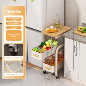 SHENGHUOXUANYAN | Ultra Slim Kitchen Storage Cart Vegetable and Fruit Organizer