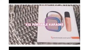 ✅100% Original AMZ K12 Home KTV Karaoke Machine Dual Microphone RGB Light Wireless Speaker for Kids