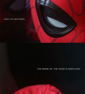 Spider-Man mặt nạ chớp điện vành đai điều khiển từ xa dành cho người lớn trẻ em mặt nạ Mặt nạ Halloween siêu anh hùng Mặt nạ trang phục Cosplay mặt nạ vật liệu vải thun
