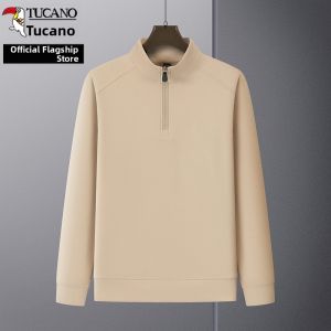 TUCANO | Thermal Long Sleeve Mens Sweatshirt Double-sided De绒 Collar Zipper