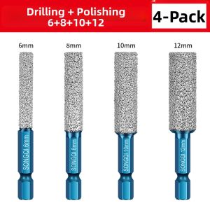 SONGQI | Hex Handle Dry Drilling Diamond Drill Bit Tile Glass Polishing Drilling Edge Repair Tool
