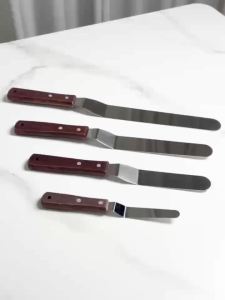 4pcs Icing Spatula 4/6/8/10 inch Stainless Steel Offset Cake Spatula with Wood Handle Multi-purpose Spreader Cake Spatula