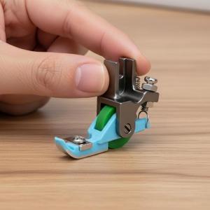 Adjustable Invisible Zipper Foot for Sewing Machine with Roller 1 Piece Precision Presser Foot for DIY Clothes Crafting