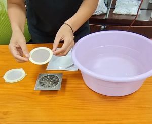 11cm/15cm 10Pcs Disposable Shower Drain Hair Catcher Cover Bathroom Sewer Sink Drain Hair Strainer Stopper Bathtubs Mesh Filter Sticker