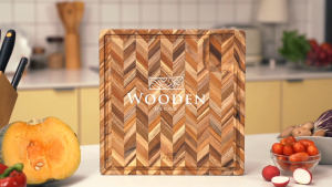 Thớt Gỗ Teak Hình Vuông Cao Cấp Bền Sang Trọng An Toàn Vệ Sinh Thực Phẩm Wooden Decor- The Easy
