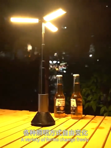 Multifunctional Telescopic Camping Light 3000mAh Battery Outdoor Folding 5 Lighting Modes Tent Light Ambient Light Magnetic Working Light Auto Repair Light Portable Outdoor Tent Light