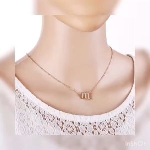 【Pharaoh🎀COD】2023 Kalung Rantai Klavikula Dengan Liontin Simbol Zodiak 12 Rasi Bintang Untuk Pria Dan Wanita