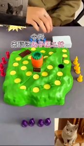 Funny Bunny Rabbit Cross Country Puzzle Board Game Kids Toys Family Games Venturing Rabbits Trap Mainan Arnab