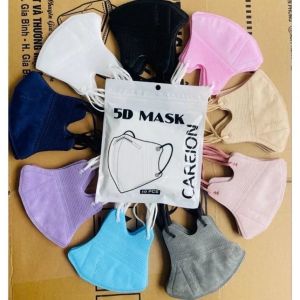 Khẩu trang 5D mask Careion An Phong túi 10 cái 3 lớp vải kháng khuẩn thiết kế ôm kín khuôn mặt quai thun co dãn tốt nhiều màu cotienshop87