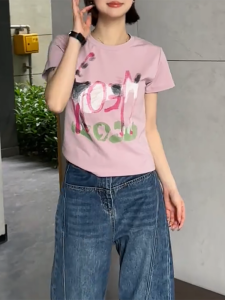 QINGNAER | Oversized Slim Fit Short Sleeve T-Shirt