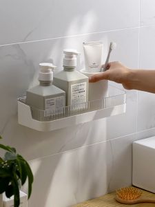 【Agate ของแท้】ชั้นวางในห้องน้ำ ชั้นวางของ ชั้นแขวน ชั้นวางของติดผนัง ชั้นวางของในห้องน้ำ  ไม่ต้องเจาะ