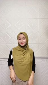 Jilbab Phasmina Instan Olivia Ovale: Kerudung Instan Bergo Non Pet Terbaru