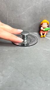 H&W Lavatory Sink Plug Bounce Drain Fitting Sink Strainer Sink Plug with Anti-Clog Filter Sink Plug