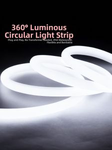 jiuxin lighting | Round Super Bright Waterproof LED Light Strip 220V Home Decoration