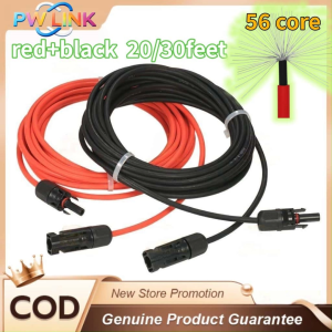 1Pair Black & Red 10AWG Solar Panel Extension Cable Wire with MC4 Female and Male Connector