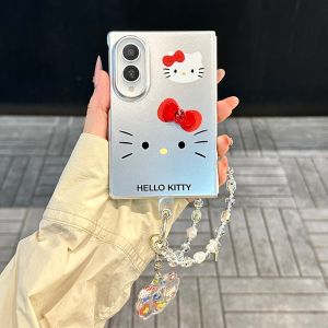 Sanrio | Ốp Điện Thoại Samsung Galaxy Z Fold 8 Ultra Hình Hello Kitty Hoạt Hình 3D Dễ Thương Hàn Quốc Kèm Dây Đeo Chống Sốc Chống Bụi