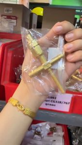 ข้อต่อสี่ทางหางปลา อะไหล่ชุดพ่นยา ชุดพ่นหมอก หัวพ่นยากางปีกติดท้ายรถไถ เกลียว2หุน หัวผ่า หัวพัด (ผ่าข้าง) ทองเหลือง วัสดุแข็งแรง ทนทานต่อสารเคมี