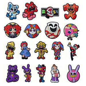Hot Toys | Mixed Amazing Digital Circus Shoe Charms PVC Shoes Decoration Bracelet Wristband Sandal shoe Accessories Buckle for Kids Gifts
