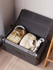 Large Capacity Expandable Travel Suitcase Side Opening Robust Lock Password Box for Men And Women Fashionable Trendy Polyester Lining