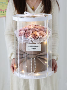 Creative Birthday Gift Artificial Soap Flowers Eternal Rose Bouquet Surprise Present for Girlfriend Best Friend Home Decor