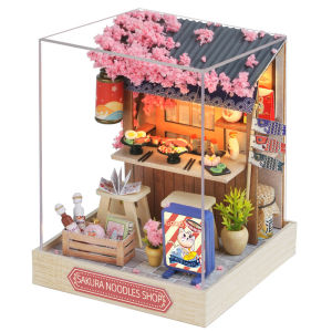 Wooden Doll House DIY Small House Kit Making Room Toys 3D Puzzle Assembly Building Model Toys for DollHouse Birthday Gifts