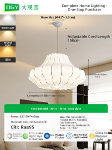 DGY | Scandinavian Japanese Zen Style Silk Chandelier