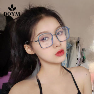 DOYM Oversized Anti-blue Light Glasses for Women Fashion Square Driving Frame Anti-fatigue Computer Eyeglasses for Ladies Elegant Beauty Korean Style