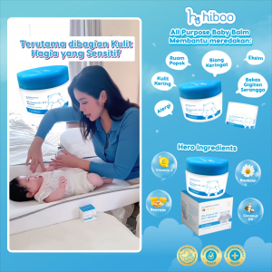 [BUY 2 GET 1 FREE] hiboo Triple Mochi Skin Big Size - Mochi Skin Serum 100ml All Purpose Baby Balm 15 gr Zzz Deep Sleep Baby Cream 30 gr - Skincare Bayi Anak B00
