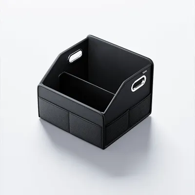 Car Trunk Organizer Storage Box PU Leather Vehicle Folding Collapsible Cargo Boot Organiser Box For SUV MPV Auto Seat Back Box