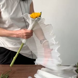 [Siêu Rẻ 171]_Voan ngọc gói hoa lụa voan sóng viền ngọc trang trí bó hoa lót giỏ quà lưới gói hoa cực xinh bắt mắt