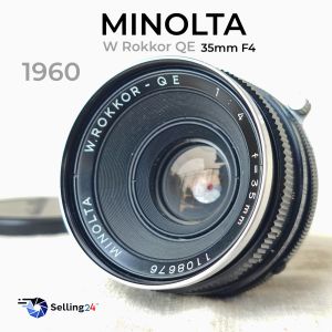 เลนส์มือหมุน Minolta W Rokkor-QE 35mm F4 Mount Md Wide Angle