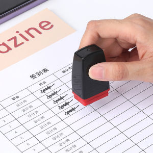 Personalized Handwritten Name Stamp Artistic Signature Stamp Custom Carved Initials Stamp Business Supplies Stationery