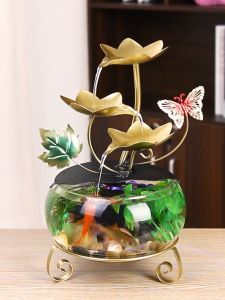Tabletop Fountain Ornaments humidifier Home Gardening Decoration Rockery Water Fountain Crafts Gifts Desktop Decoration Creative Decorations Christmas gifts