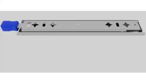 53MM Heavy Duty Undermount Drawer Slides with Self-Locking Mechanism Thickened Industrial Rail High Load Capacity for Stair Cabinets and Drawers