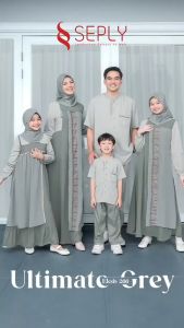 Sarimbit Seply Lebaran 2025 / ultimate Grey  / Fashion Muslim