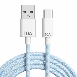 120W 10A USB C Cable Fast Charging Durable Braided USB C to C USB A to C Cord for iPhone 15 16 Series Phone Tablet Charger