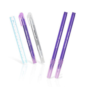 ปากกาเขียนสกรีนผิวสำหรับการแพทย์ศัลยกรรมตกแต่ง แต่งหน้าถาวร สักลาย รูดเจาะ บรรจุในซองปลอดเชื้อแบบใช้แล้วทิ้ง 1 ชิ้น พร้อมไม้บรรทัด