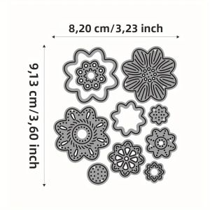 DIY Scrapbook Làm Thiệp Hoa Khuôn Cắt Kim Loại Chính Xác Dụng Cụ Dập Cho Thủ Công Mỹ Nghệ Cardstock Giấy Kim Loại Tương Thích Màu Trắng Bạc
