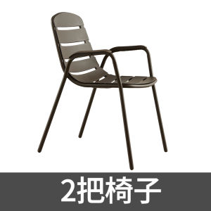 Outdoor Balcony Table And Chair Three-Piece Set Iron Art Casual Back Chair Commercial Milk Tea Coffee Shop Furniture Combination