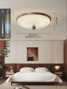 DGY | Retro American Walnut Colored High Brightness Eye-protection Light for Bedroom
